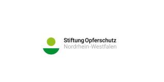 Logo mit Text "Stiftung Opferschutz NRW"